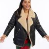 Ted Lasso S04 Abbie Hern Shearling Leather Jacket