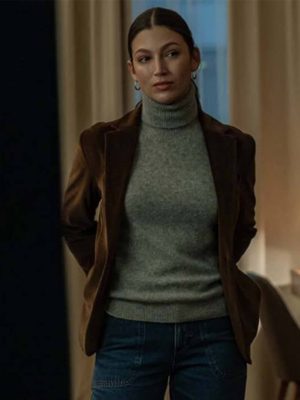 The Day of the Jackal S01 Úrsula Corberó Brown Velvet Blazer