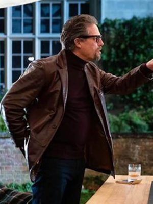 The Gentlemen S01 Hugh Grant Leather Blazer