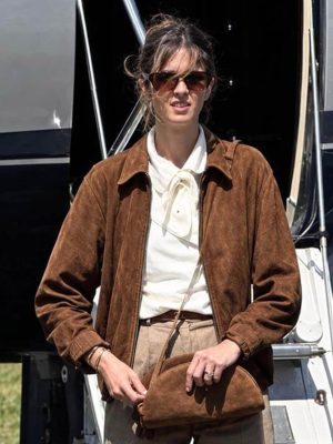 The Gentlemen S02 Benedetta Porcaroli Suede Leather Jacket