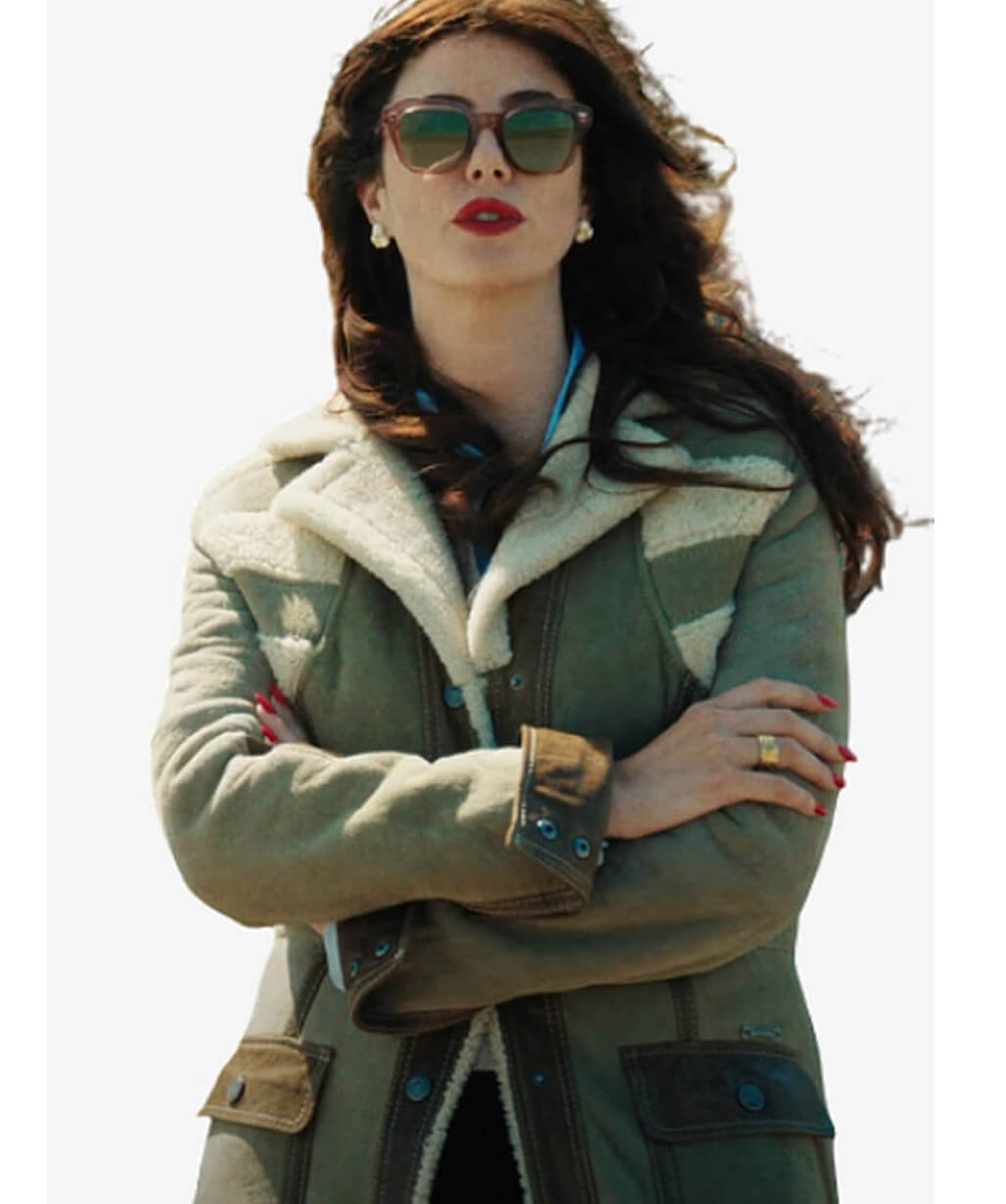 The Gentlemen S02 Susie Glass Shearling Suede Coat