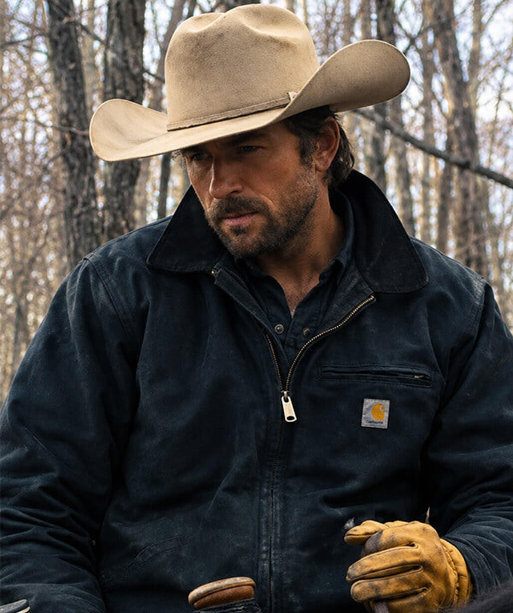 The Rescue 2027 Brandon Sklenar Blue Cotton Jacket