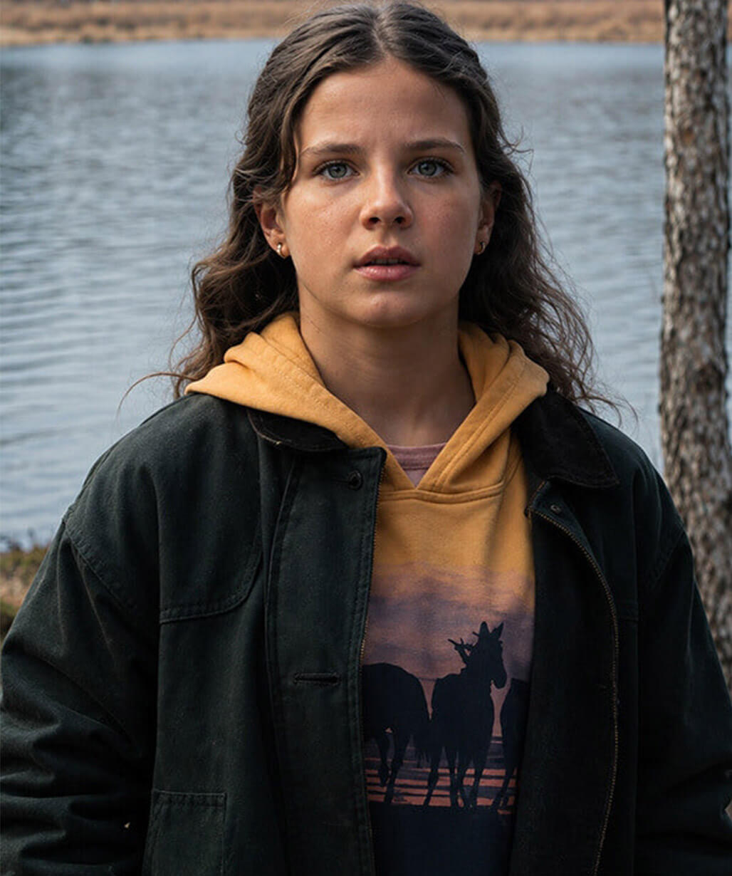 The Rescue 2027 Lorelei Olivia Mote Green Cotton Jacket