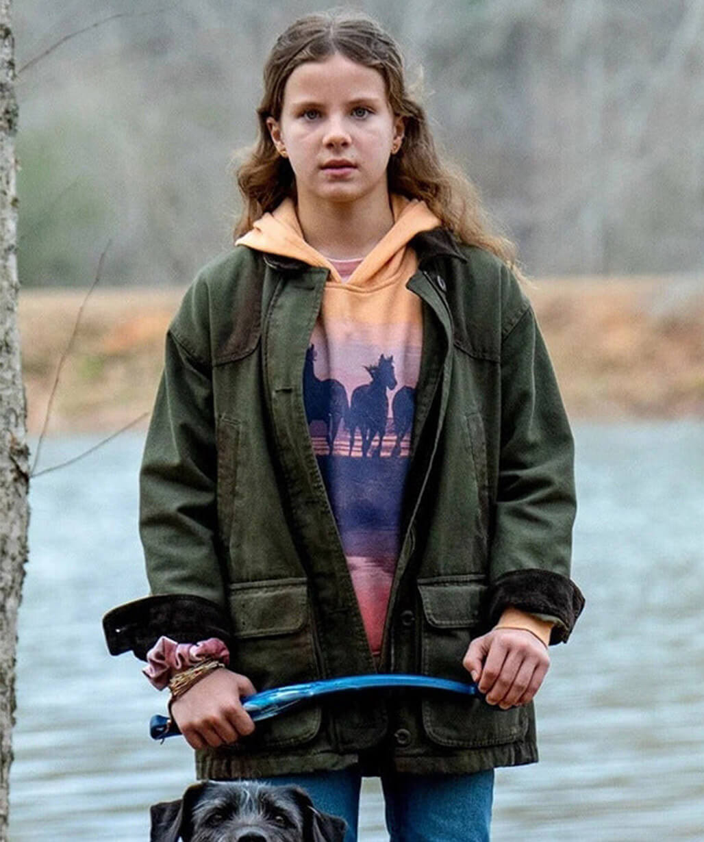 The Rescue 2027 Lorelei Olivia Mote Green Cotton Jacket