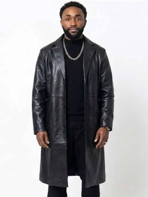 Wonder Man 2026 DeMarr Davis Black Leather Coat