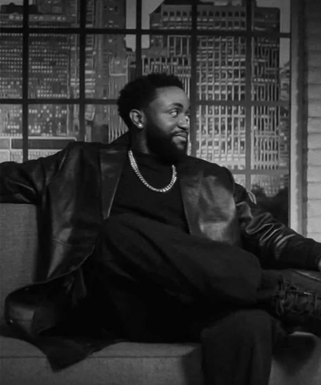 Wonder Man 2026 DeMarr Davis Black Leather Coat