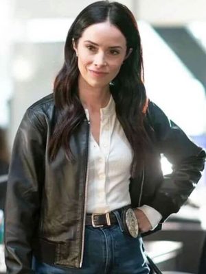 9-1-1 S08 Abigail Spencer Black Leather Jacket