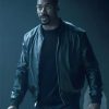 Aaron Pierre Lanterns 2026 Black Leather Bomber Jacket