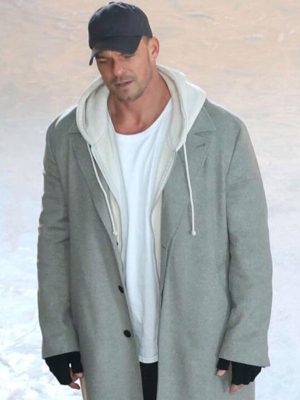 Alan Ritchson The Man with the Bag 2026 Grey Coat