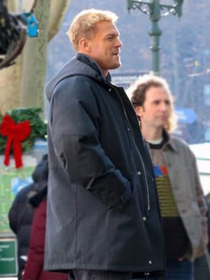 Alan Ritchson The Man with the Bag Black Hooded Jacket