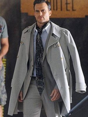 American Horror Story S05 Will Drake Grey Trench Coat