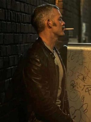 American Horror Story S11 Patrick Read Black Leather Jacket