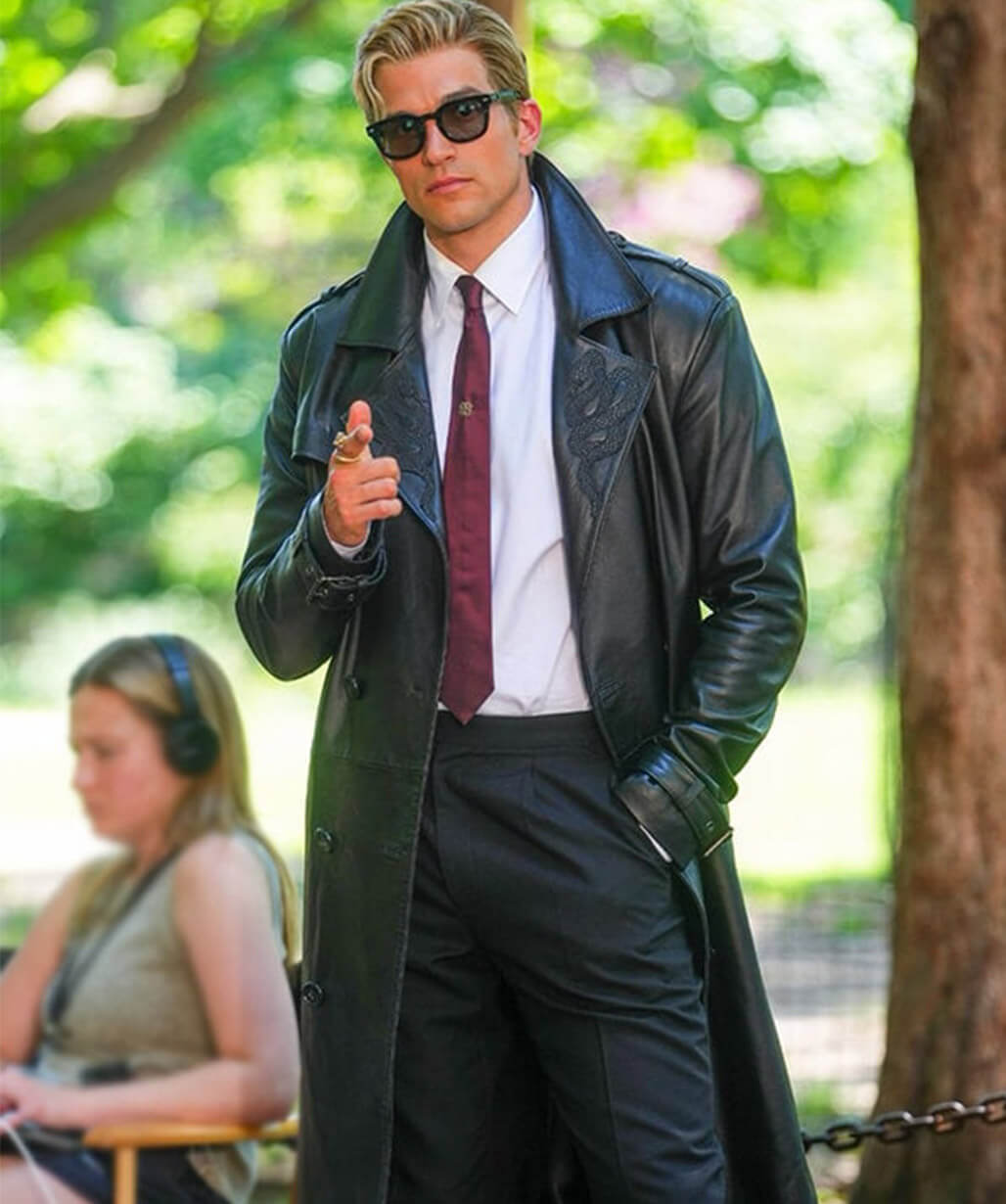 American Horror Story S13 Paul Anthony Kelly Black Leather Coat