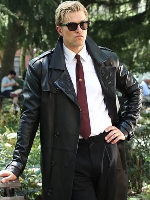 American Horror Story S13 Paul Anthony Kelly Black Leather Coat