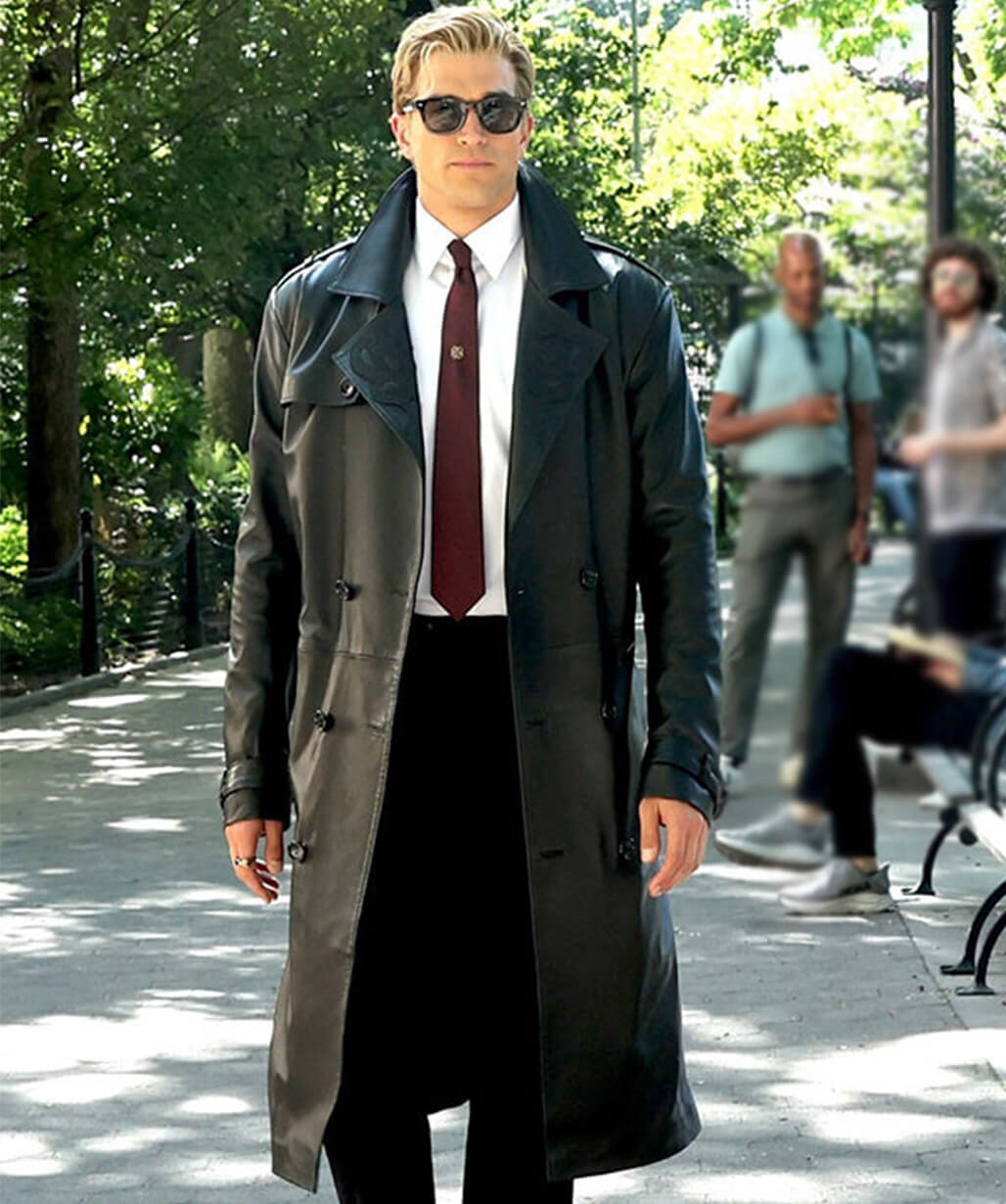 American Horror Story S13 Paul Anthony Kelly Black Leather Coat
