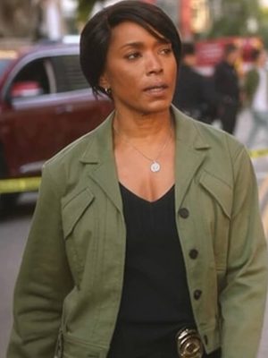 Angela Bassett 9-1-1 S04 Athena Grant Green Cotton Jacket