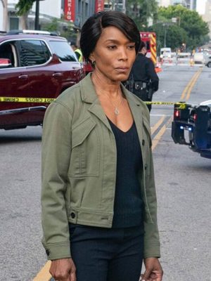 Angela Bassett 9-1-1 S04 Athena Grant Green Cotton Jacket