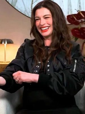 Anne Hathaway Verity 2026 Black Cropped Jacket