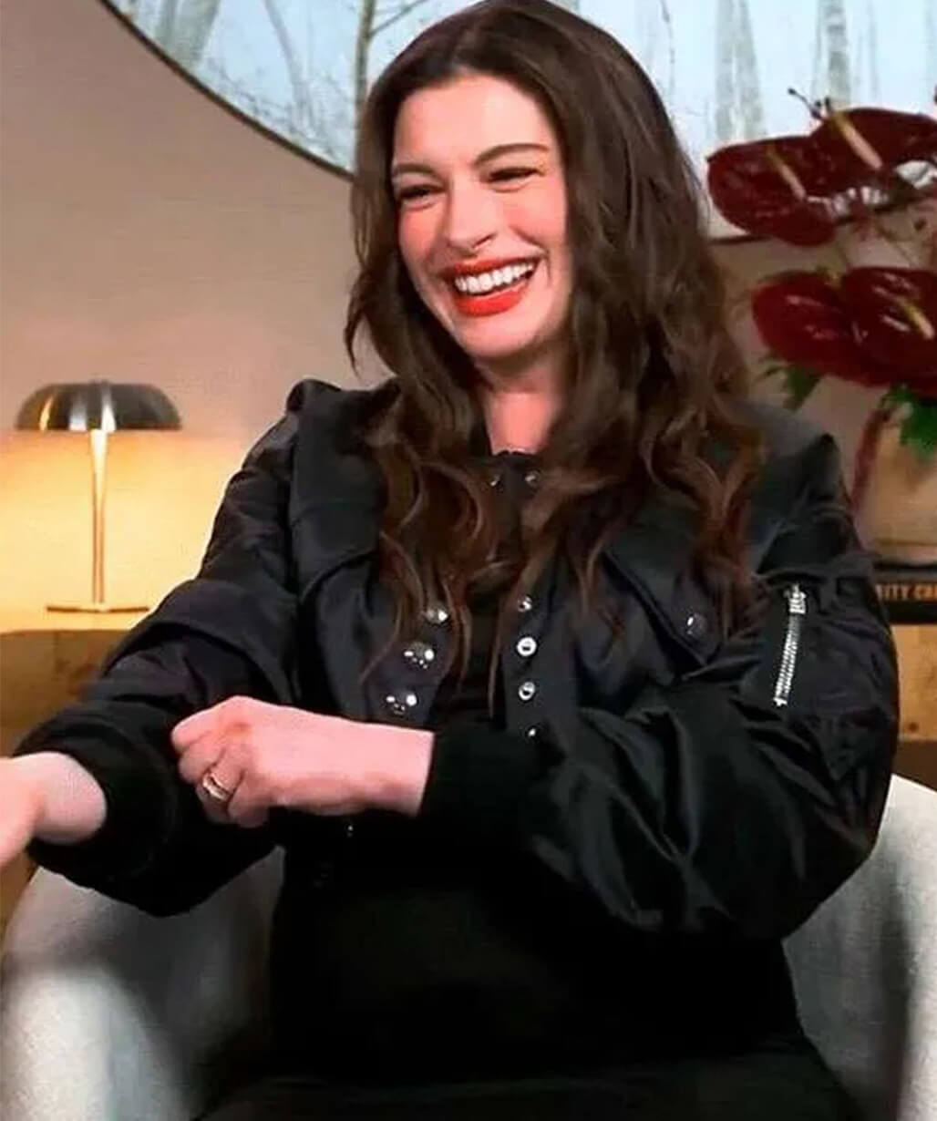 Anne Hathaway Verity 2026 Black Cropped Jacket