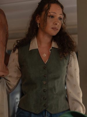 Bernadette Stewart Lanterns S01 Green Suede Vest