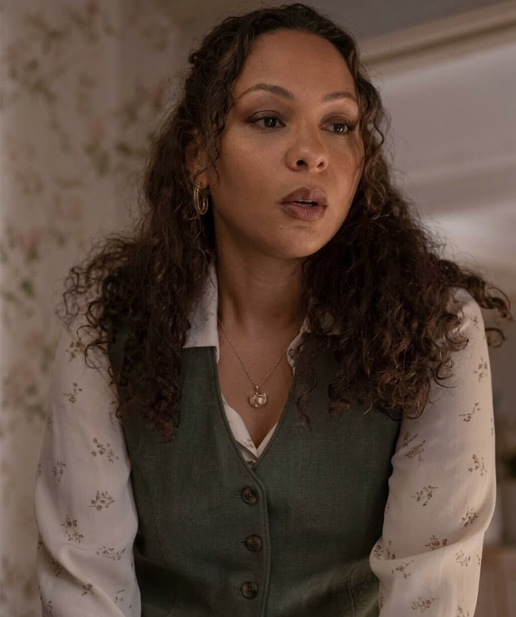 Bernadette Stewart Lanterns S01 Green Suede Vest