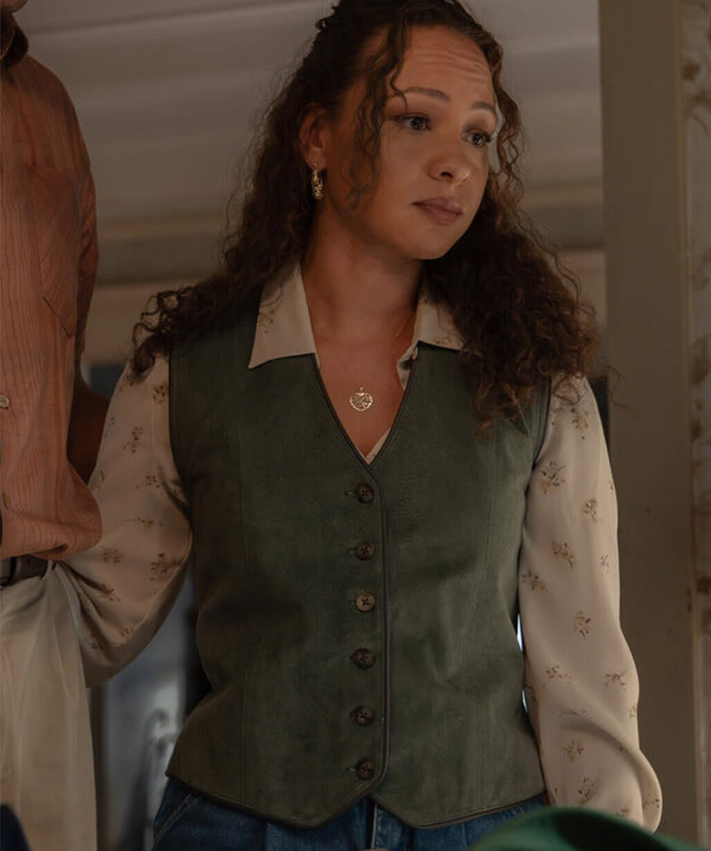 Bernadette Stewart Lanterns S01 Green Suede Vest