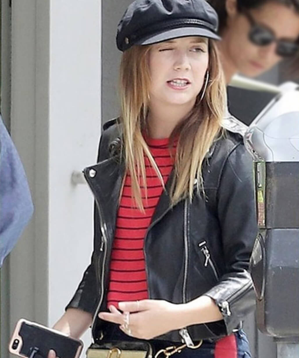 Billie Lourd American Horror Story S08 Black Leather Jacket