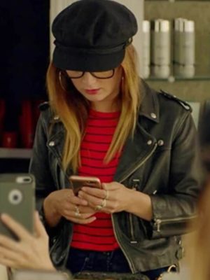 Billie Lourd American Horror Story S08 Black Leather Jacket