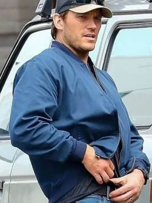 Chris Pratt The Terminal List Blue Bomber Jacket