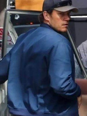 Chris Pratt The Terminal List Blue Bomber Jacket
