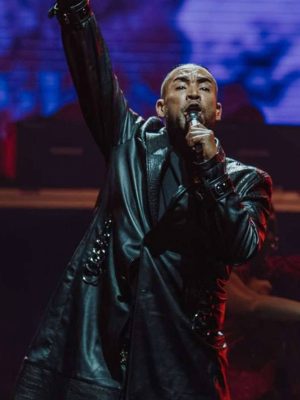 Don Omar The Last King World Tour 2026 Black Leather Coat
