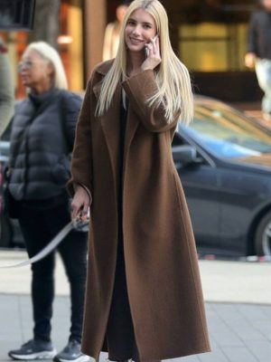 Emma Roberts American Horror Story S12 Brown Wool Coat
