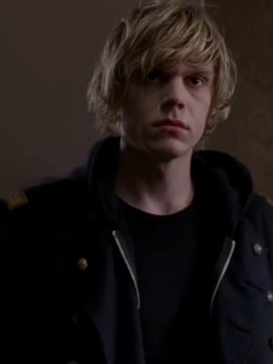 Evan Peters American Horror Story S01 Black Wool Coat