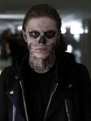 Evan Peters American Horror Story S01 Black Wool Coat