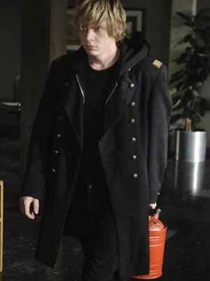 Evan Peters American Horror Story S01 Black Wool Coat