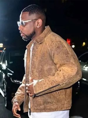 Fabolous NYFW 2026 Distressed Leather Jacket