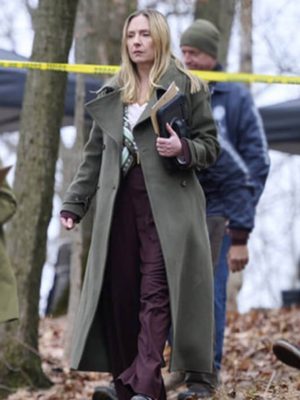 Hope Davis Line of Fire 2026 Jane Hollingsworth Wool Coat