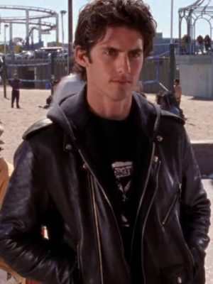 Jess Mariano Gilmore Girls Biker Black Leather Jacket