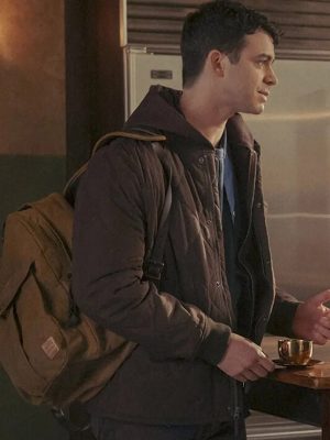 Joey Pollari American Horror Story S13 Brown Quilted Jacket