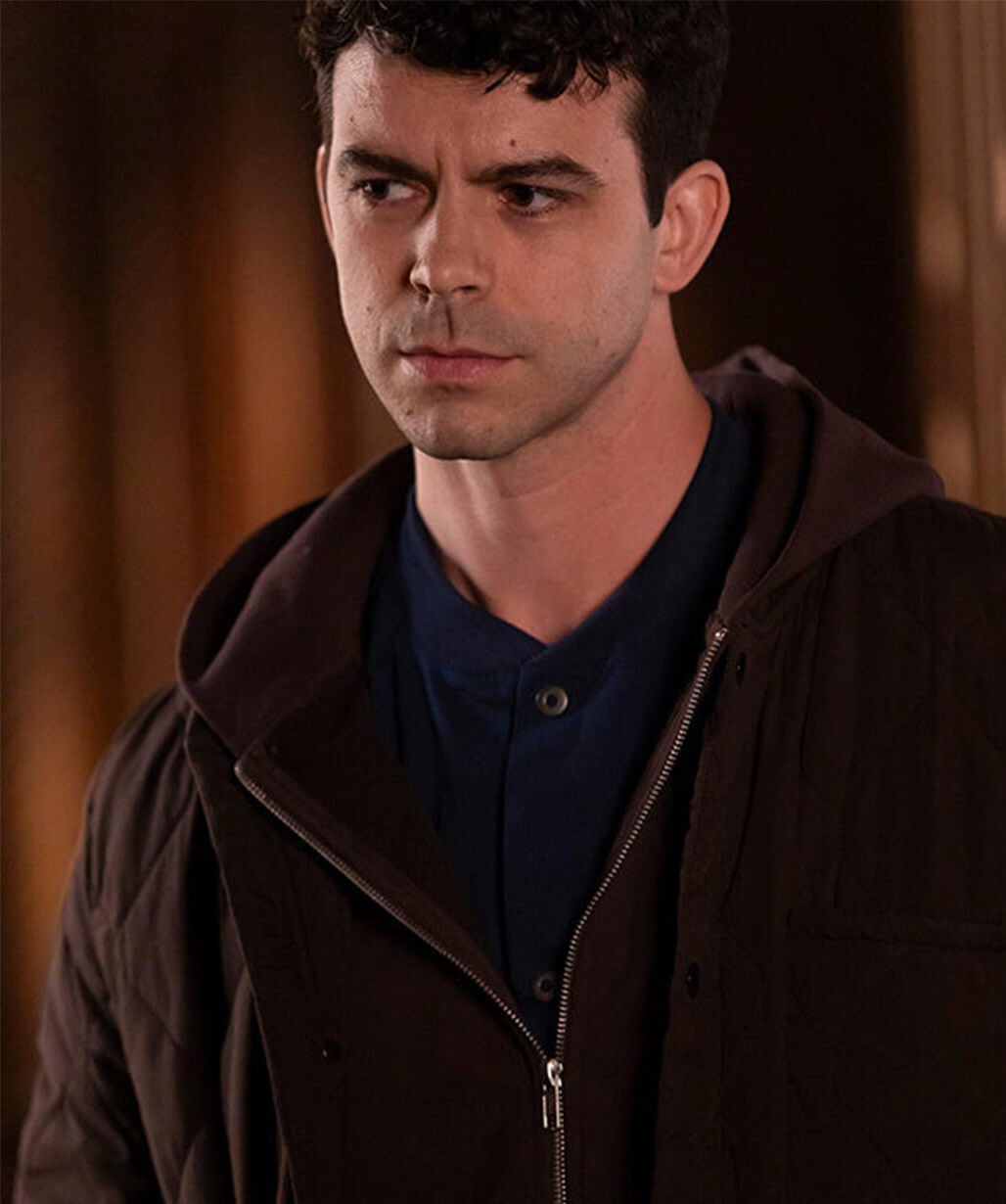 Joey Pollari American Horror Story S13 Brown Quilted Jacket