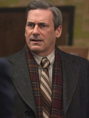Jon Hamm American Hostage 2026 Grey Wool Coat