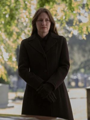 Kelly Macdonald Lanterns S01 Black Wool Coat