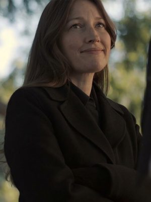 Kelly Macdonald Lanterns S01 Black Wool Coat