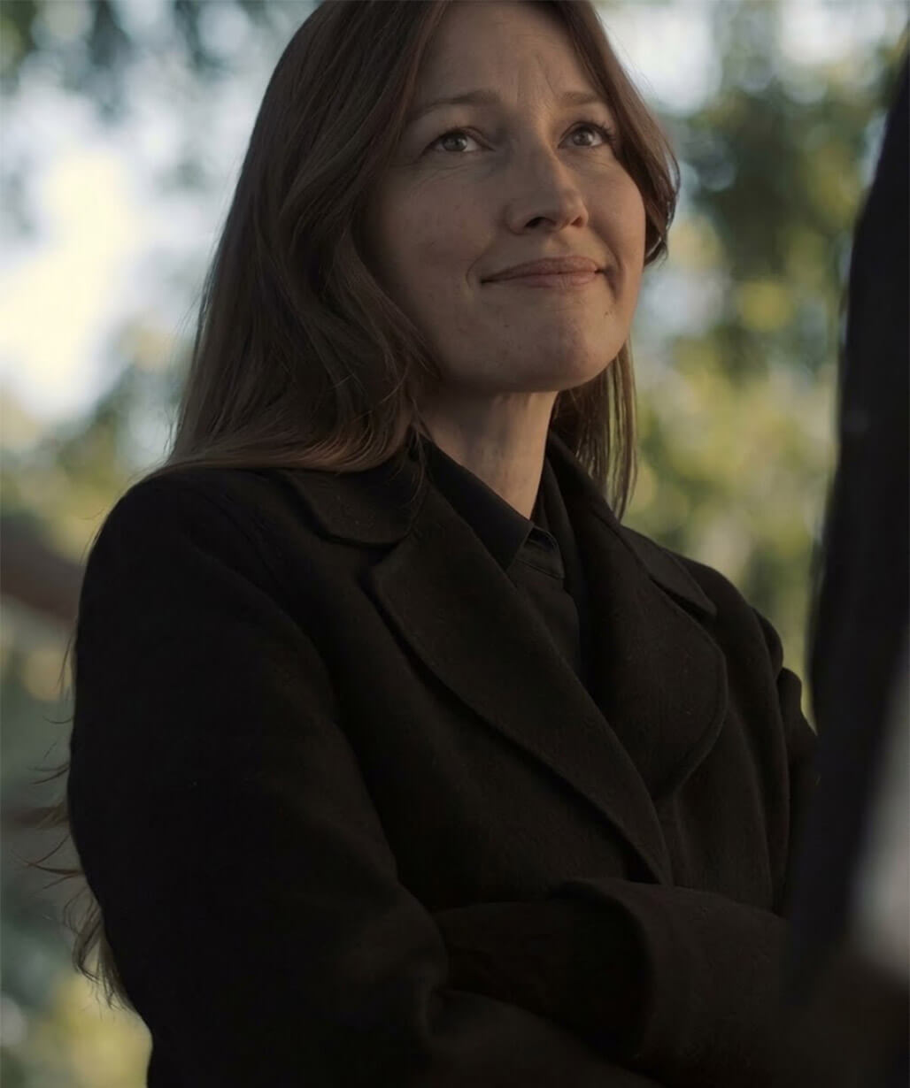 Kelly Macdonald Lanterns S01 Black Wool Coat