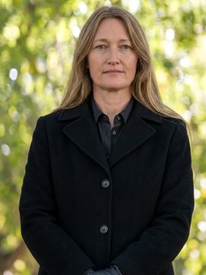 Kelly Macdonald Lanterns S01 Black Wool Coat