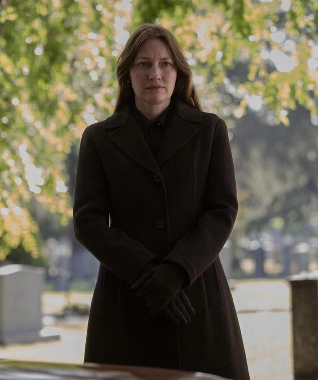 Kelly Macdonald Lanterns S01 Black Wool Coat