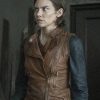 Lauren Cohan The Walking Dead: Dead City Brown Leather Vest