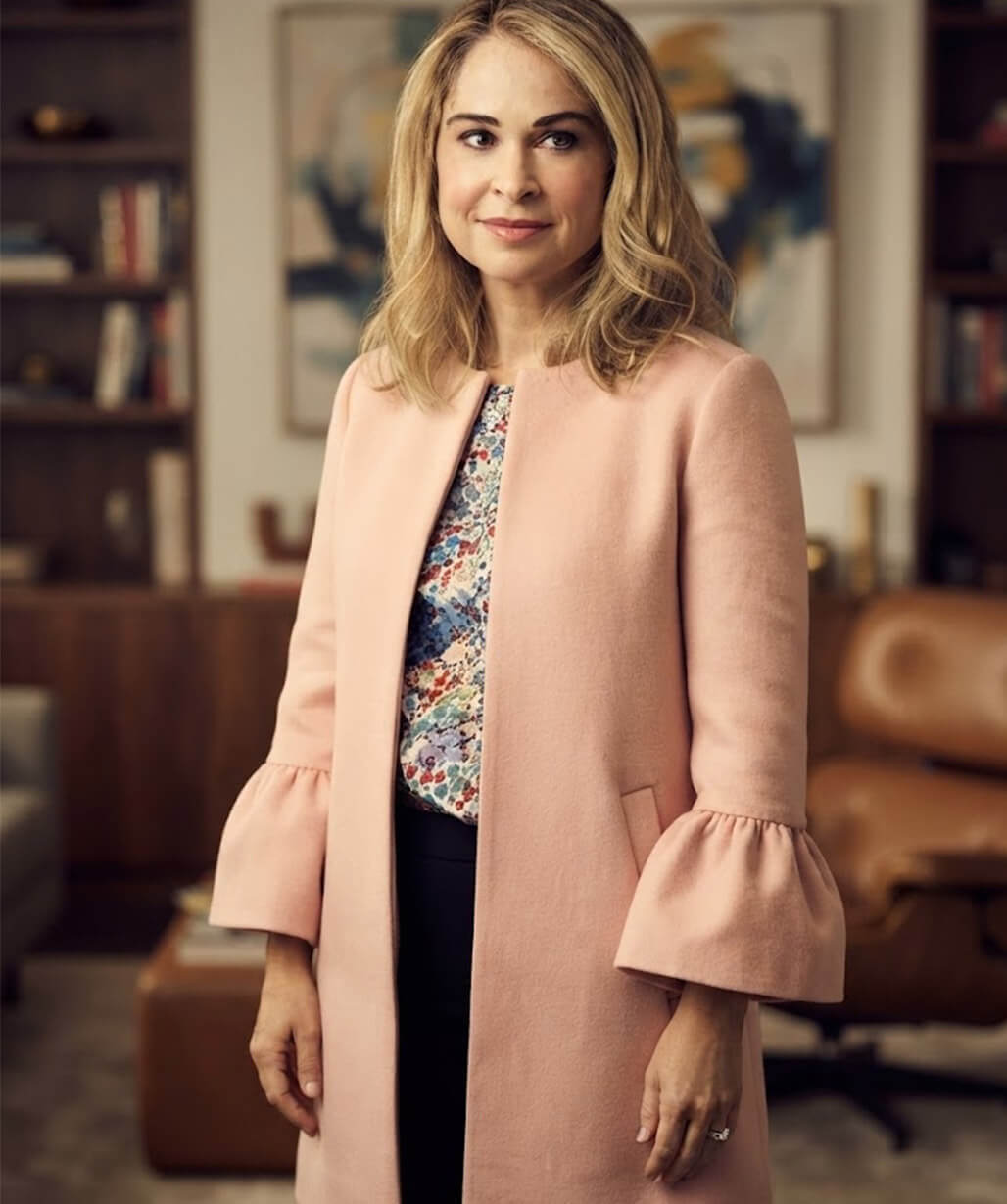 Leslie Grossman American Horror Story S07 Pink Wool Coat