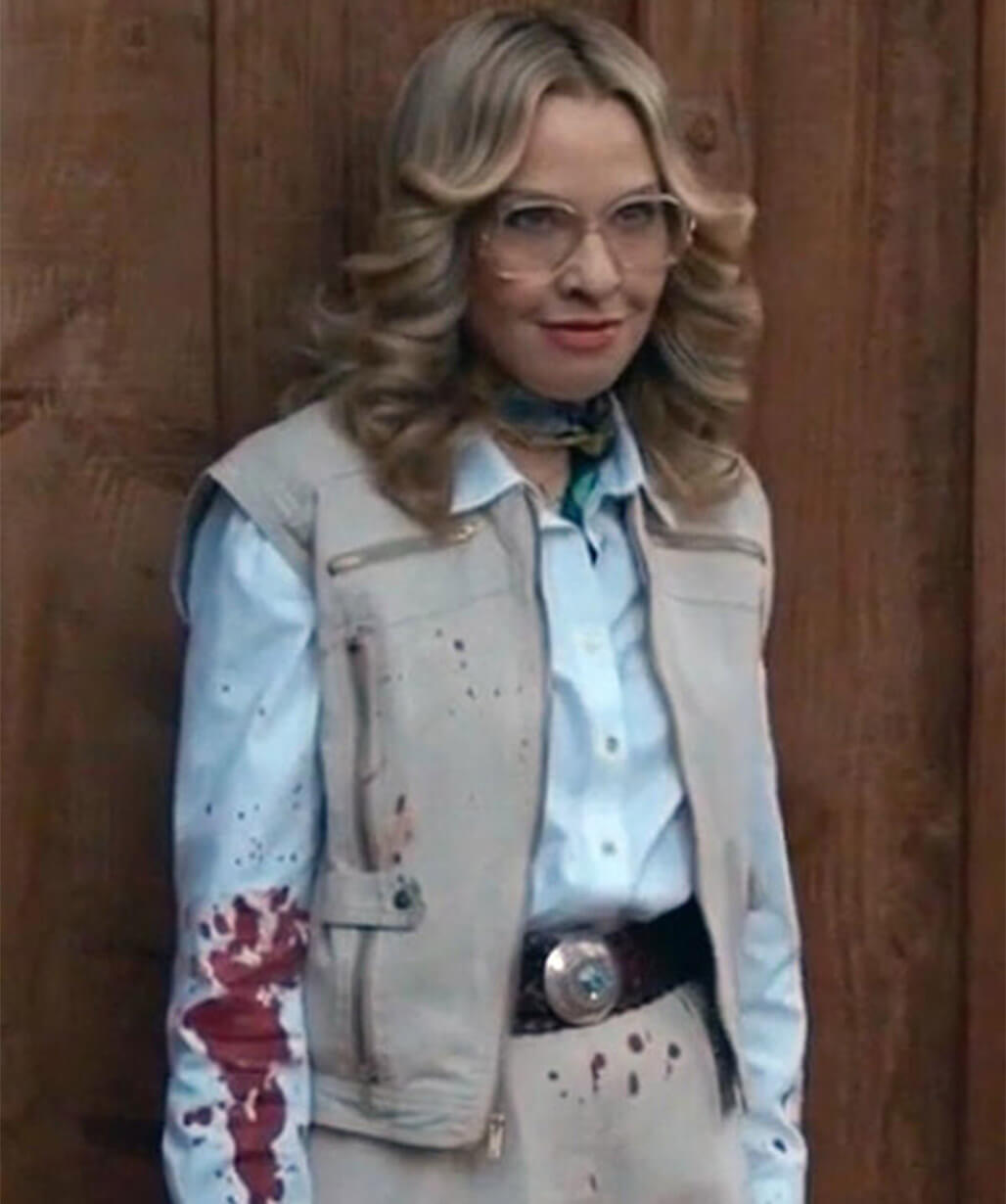 Leslie Grossman American Horror Story S09 Beige Vest