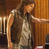 Lily Rabe American Horror Story S05 Brown Leather Vest